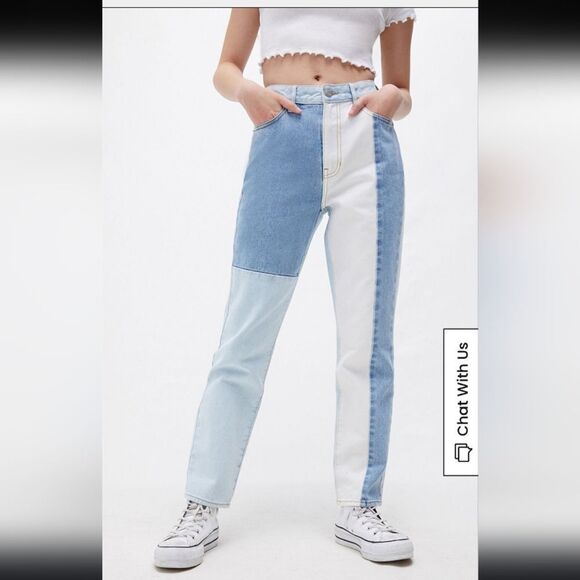 PacSun Denim - GUC PacSun Eco Hopper Patch Mom Jeans